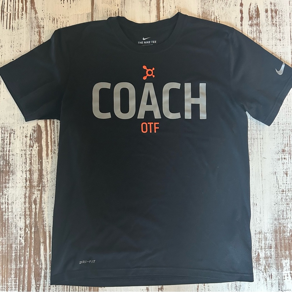OrangeTheory Fitness Nike Black and Gray Dri-FIT Coach Tee